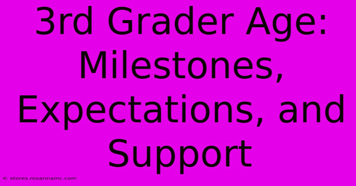 3rd Grader Age: Milestones, Expectations, And Support