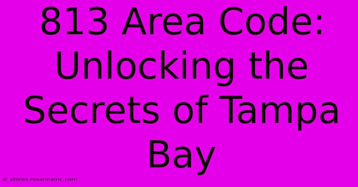 813 Area Code: Unlocking The Secrets Of Tampa Bay