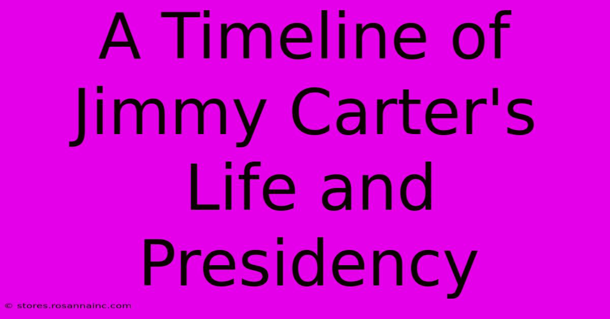 A Timeline Of Jimmy Carter's Life And Presidency