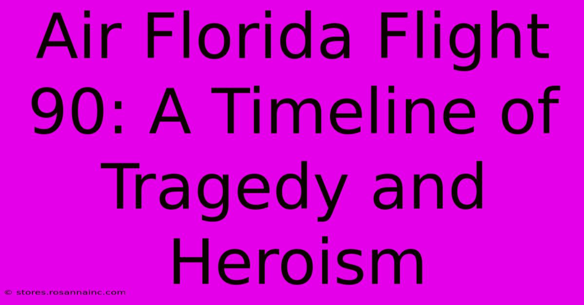 Air Florida Flight 90: A Timeline Of Tragedy And Heroism