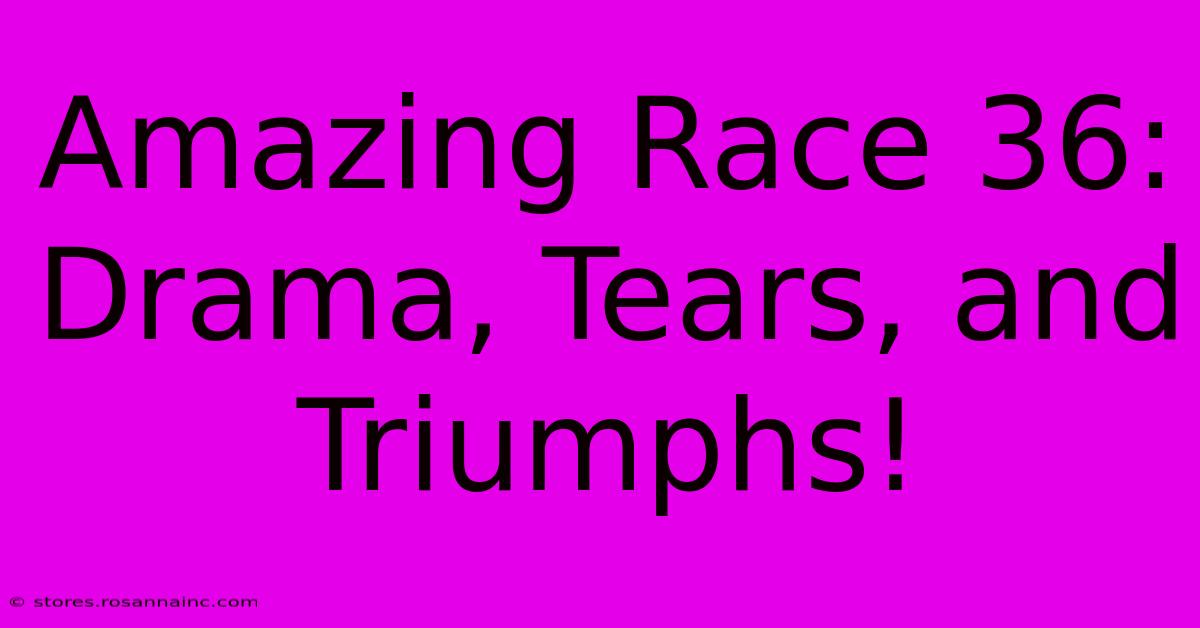 Amazing Race 36:  Drama, Tears, And Triumphs!