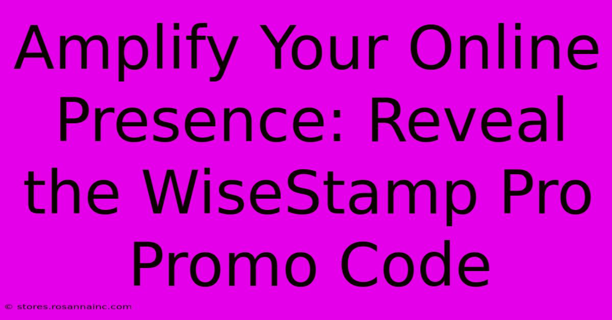 Amplify Your Online Presence: Reveal The WiseStamp Pro Promo Code