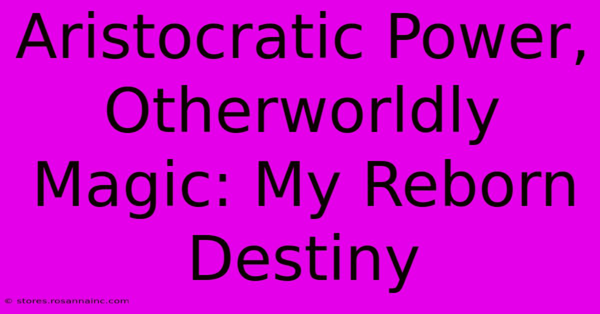 Aristocratic Power, Otherworldly Magic: My Reborn Destiny