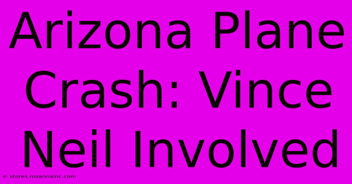 Arizona Plane Crash: Vince Neil Involved