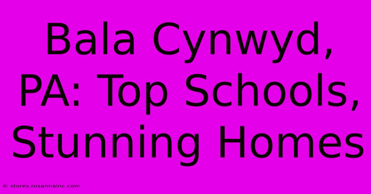 Bala Cynwyd, PA: Top Schools, Stunning Homes