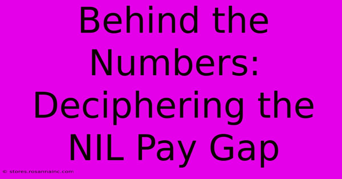 Behind The Numbers: Deciphering The NIL Pay Gap