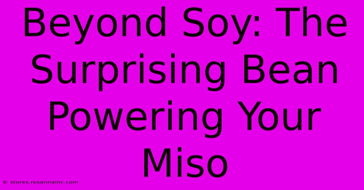 Beyond Soy: The Surprising Bean Powering Your Miso