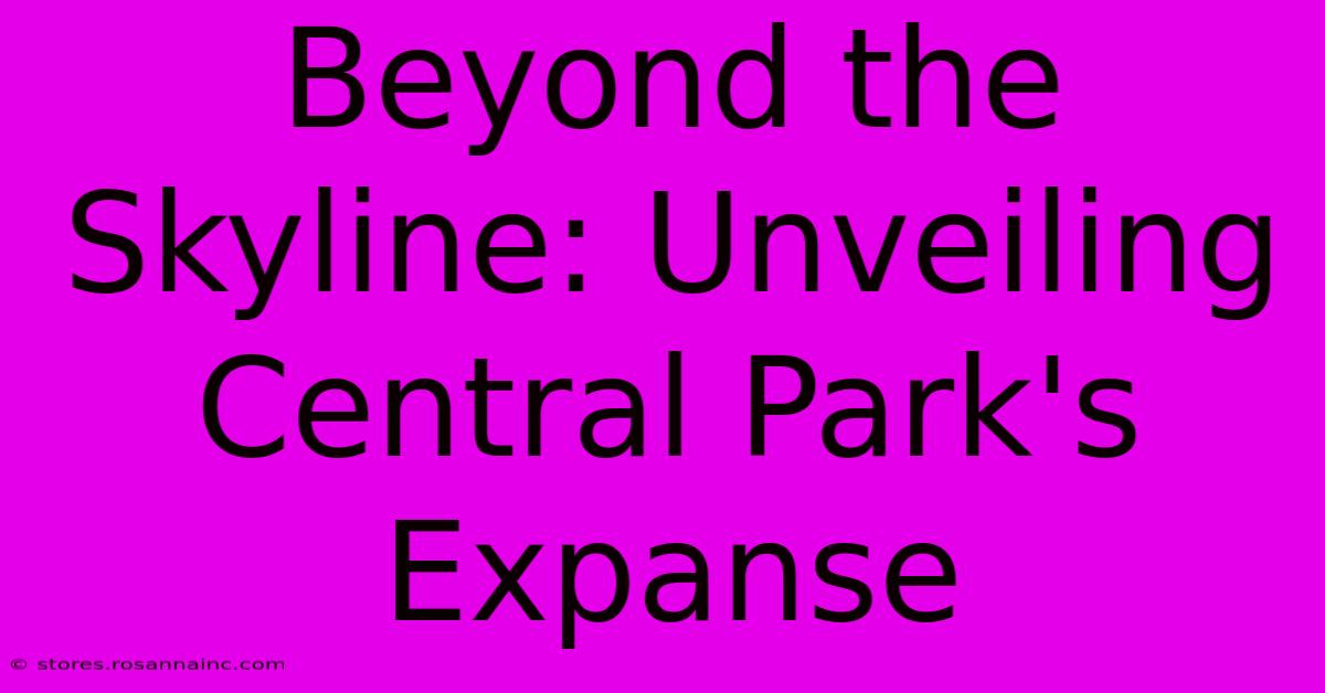 Beyond The Skyline: Unveiling Central Park's Expanse