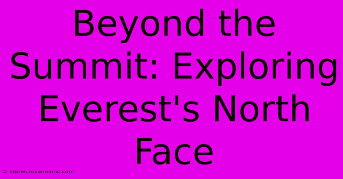 Beyond The Summit: Exploring Everest's North Face