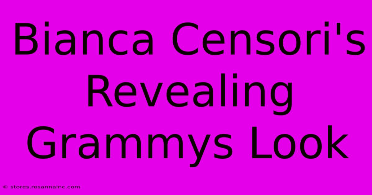 Bianca Censori's Revealing Grammys Look