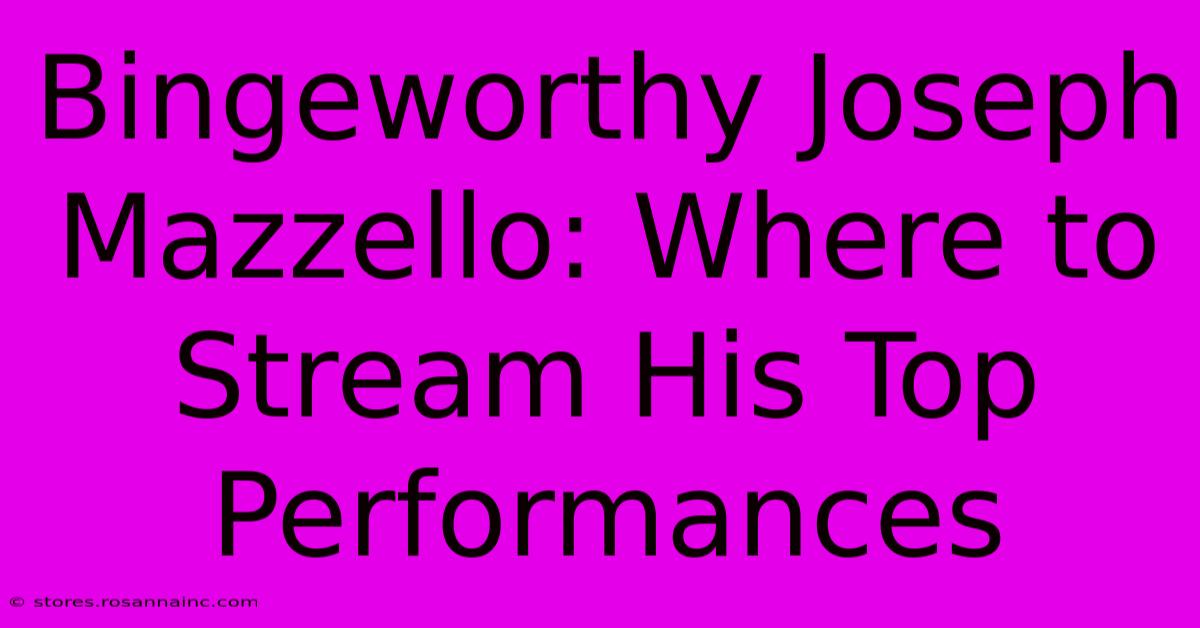 Bingeworthy Joseph Mazzello: Where To Stream His Top Performances