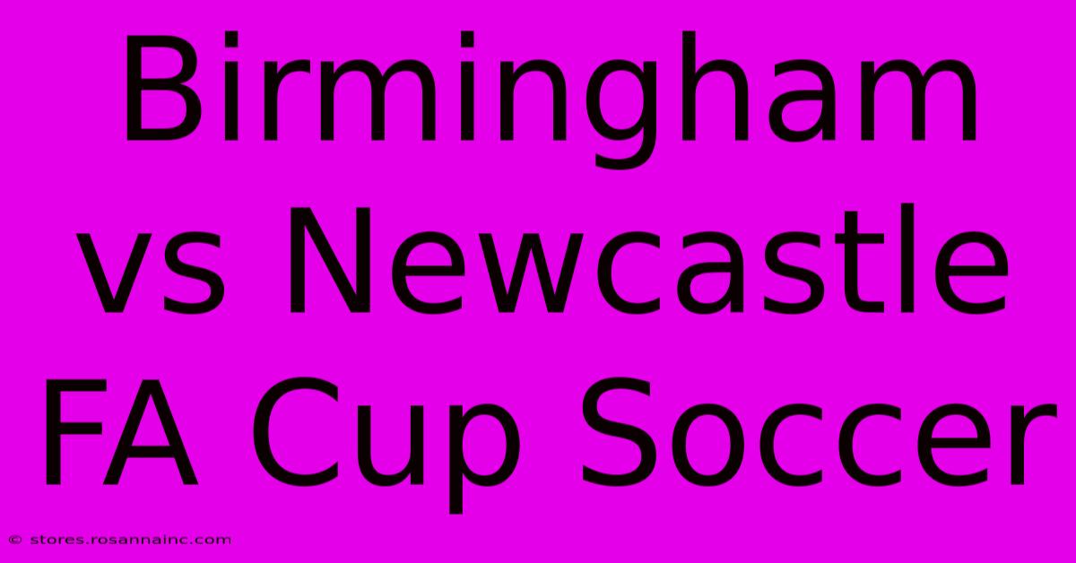 Birmingham Vs Newcastle FA Cup Soccer