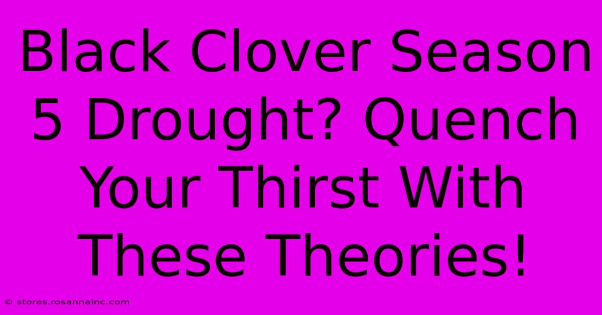 Black Clover Season 5 Drought? Quench Your Thirst With These Theories!