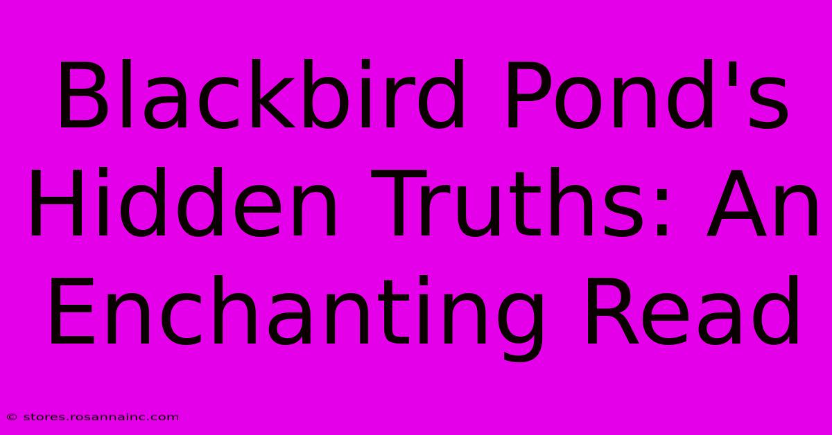 Blackbird Pond's Hidden Truths: An Enchanting Read