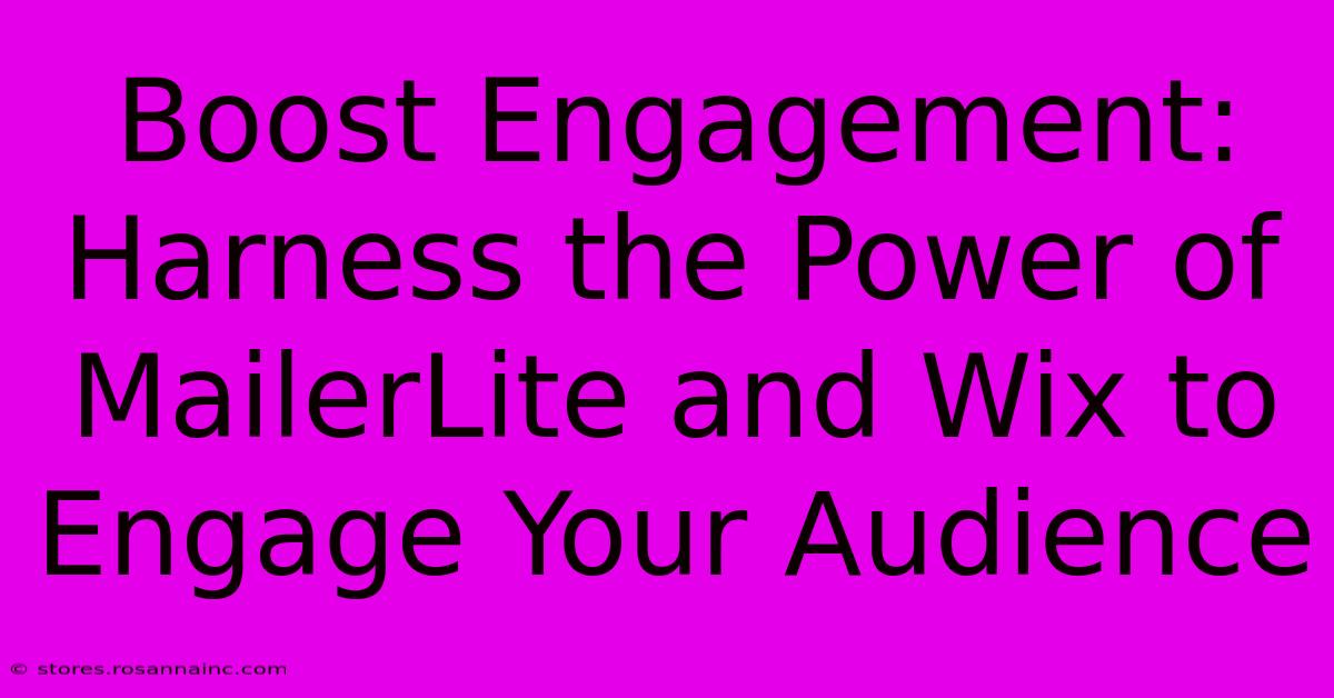 Boost Engagement: Harness The Power Of MailerLite And Wix To Engage Your Audience