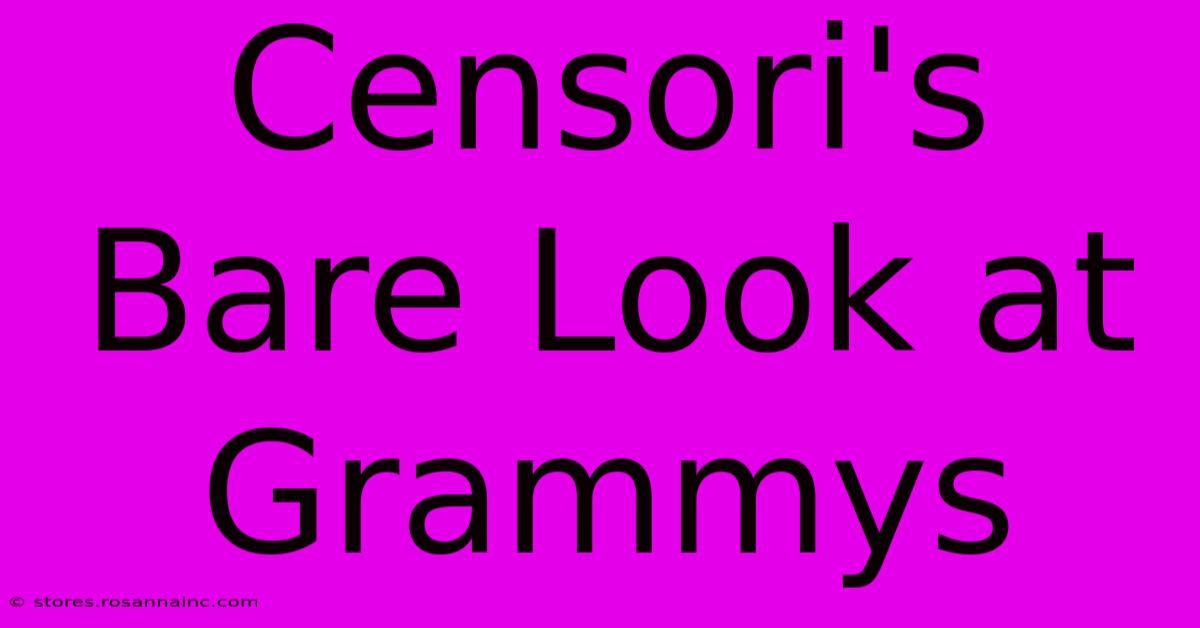 Censori's Bare Look At Grammys