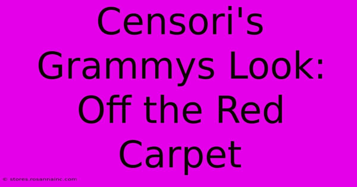 Censori's Grammys Look: Off The Red Carpet