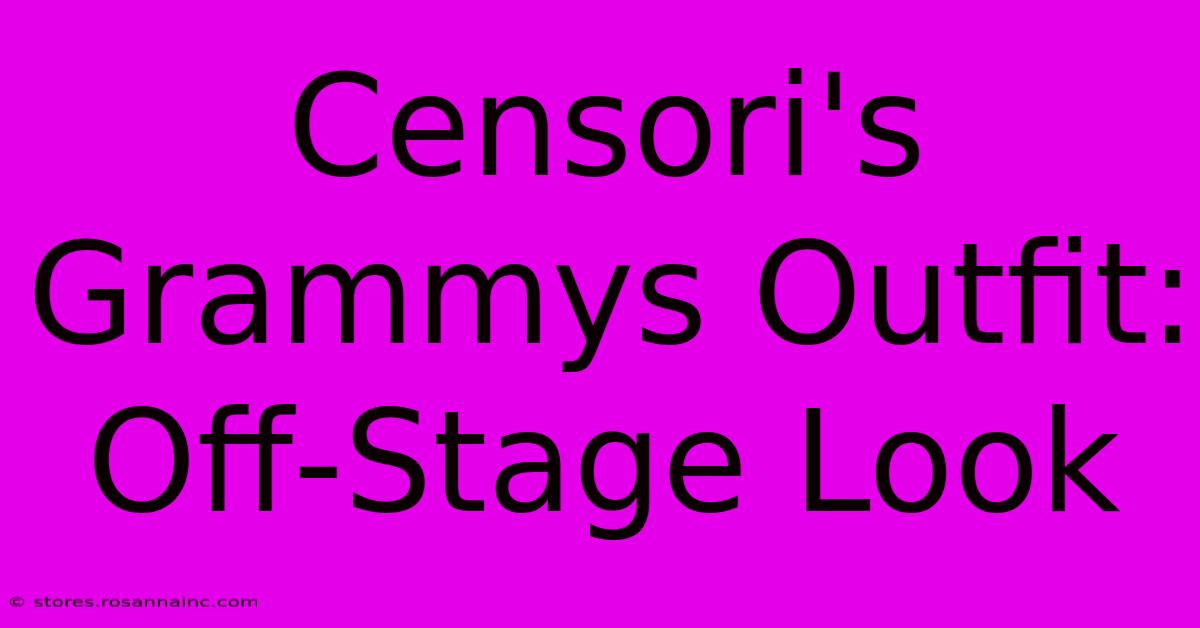 Censori's Grammys Outfit: Off-Stage Look