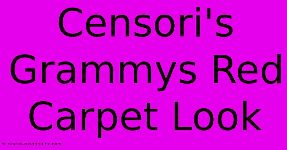 Censori's Grammys Red Carpet Look