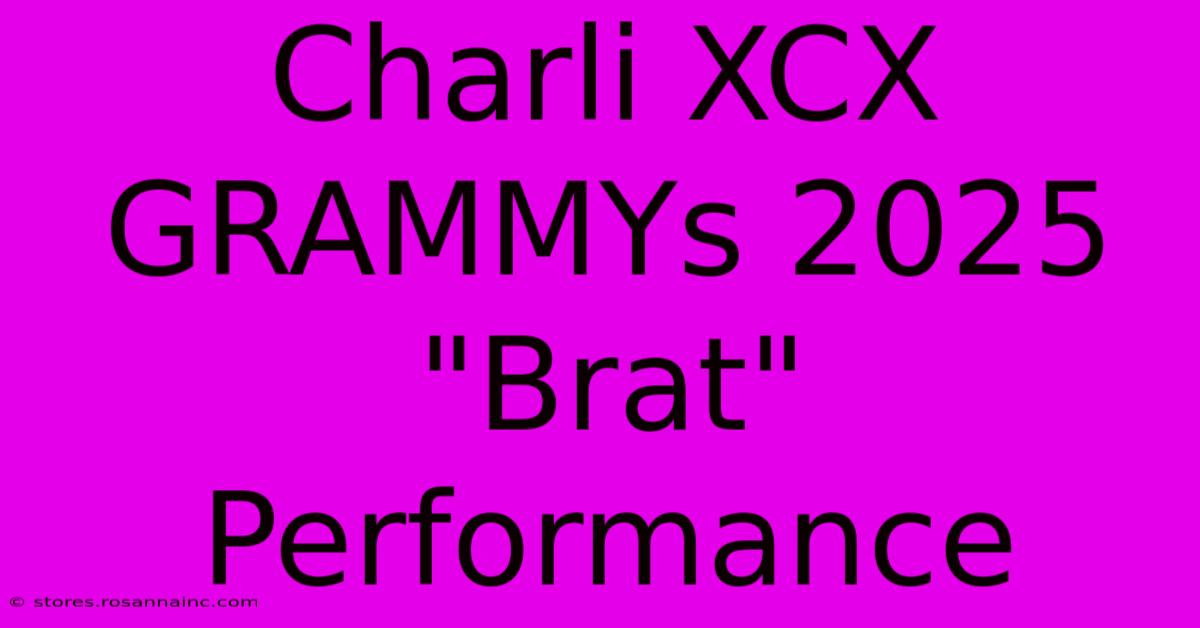 Charli XCX GRAMMYs 2025 