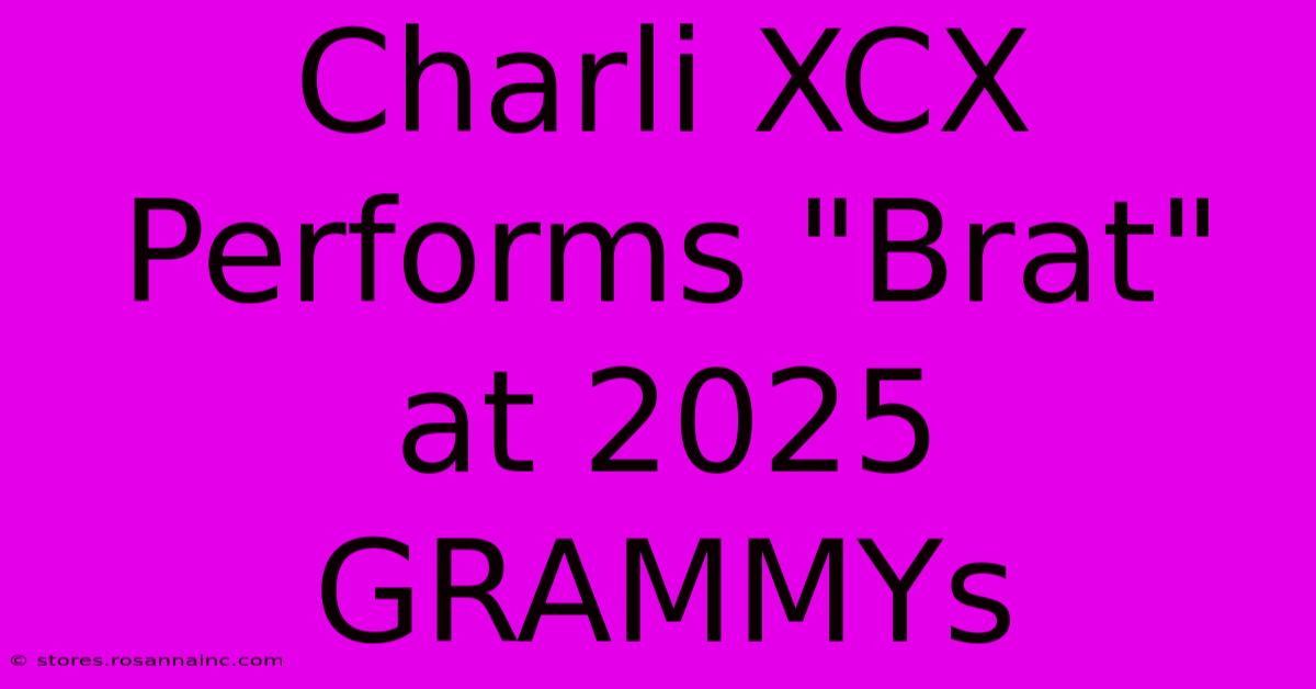 Charli XCX Performs 