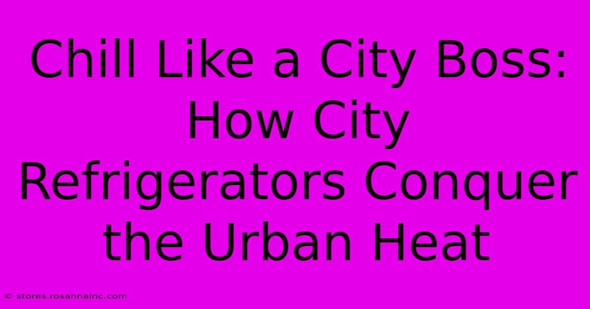 Chill Like A City Boss: How City Refrigerators Conquer The Urban Heat