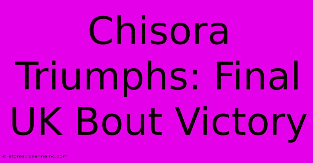 Chisora Triumphs: Final UK Bout Victory