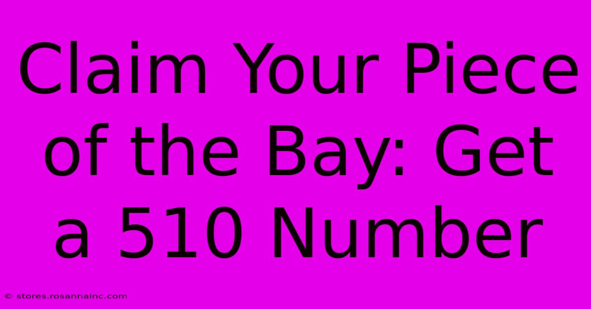 Claim Your Piece Of The Bay: Get A 510 Number