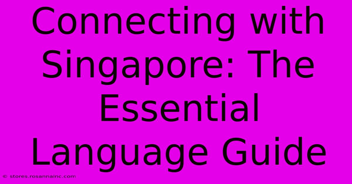 Connecting With Singapore: The Essential Language Guide