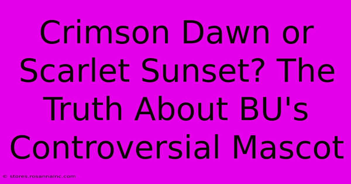 Crimson Dawn Or Scarlet Sunset? The Truth About BU's Controversial Mascot