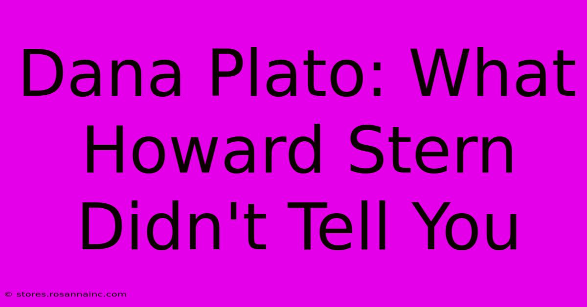 Dana Plato: What Howard Stern Didn't Tell You