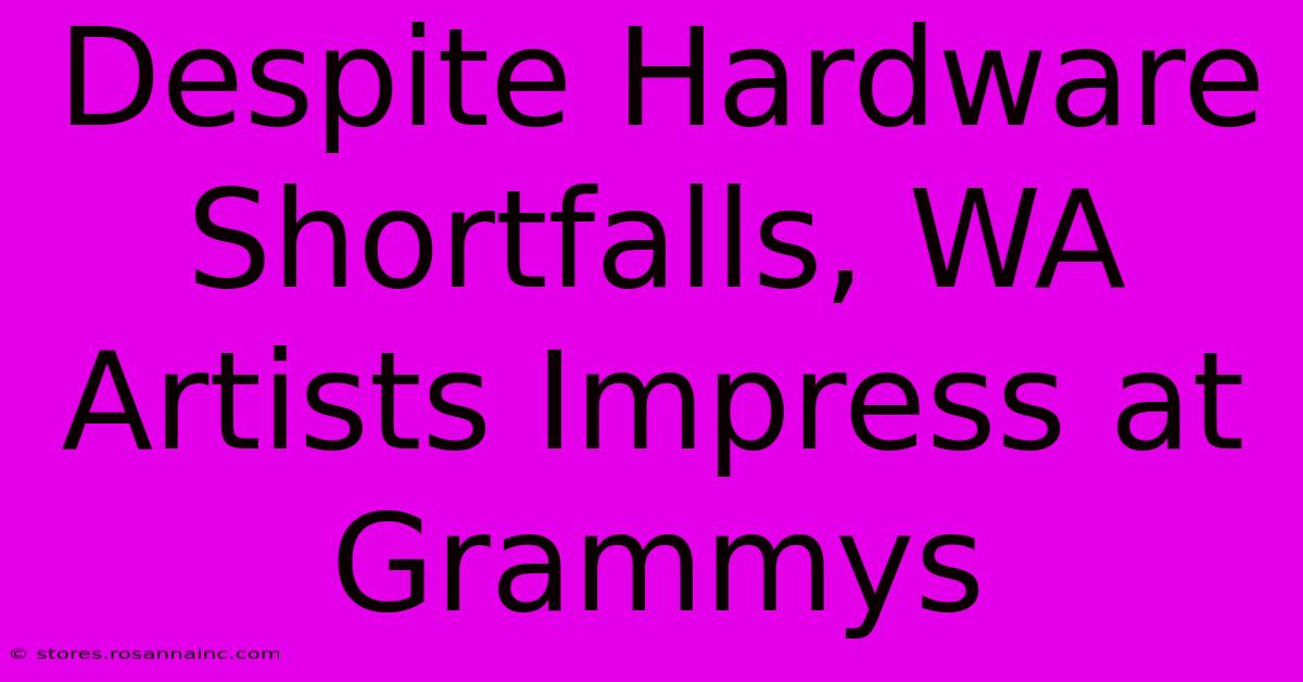 Despite Hardware Shortfalls, WA Artists Impress At Grammys