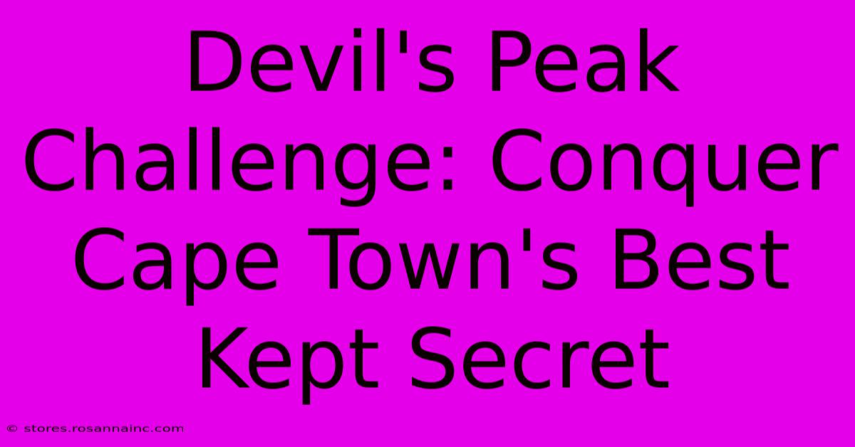 Devil's Peak Challenge: Conquer Cape Town's Best Kept Secret