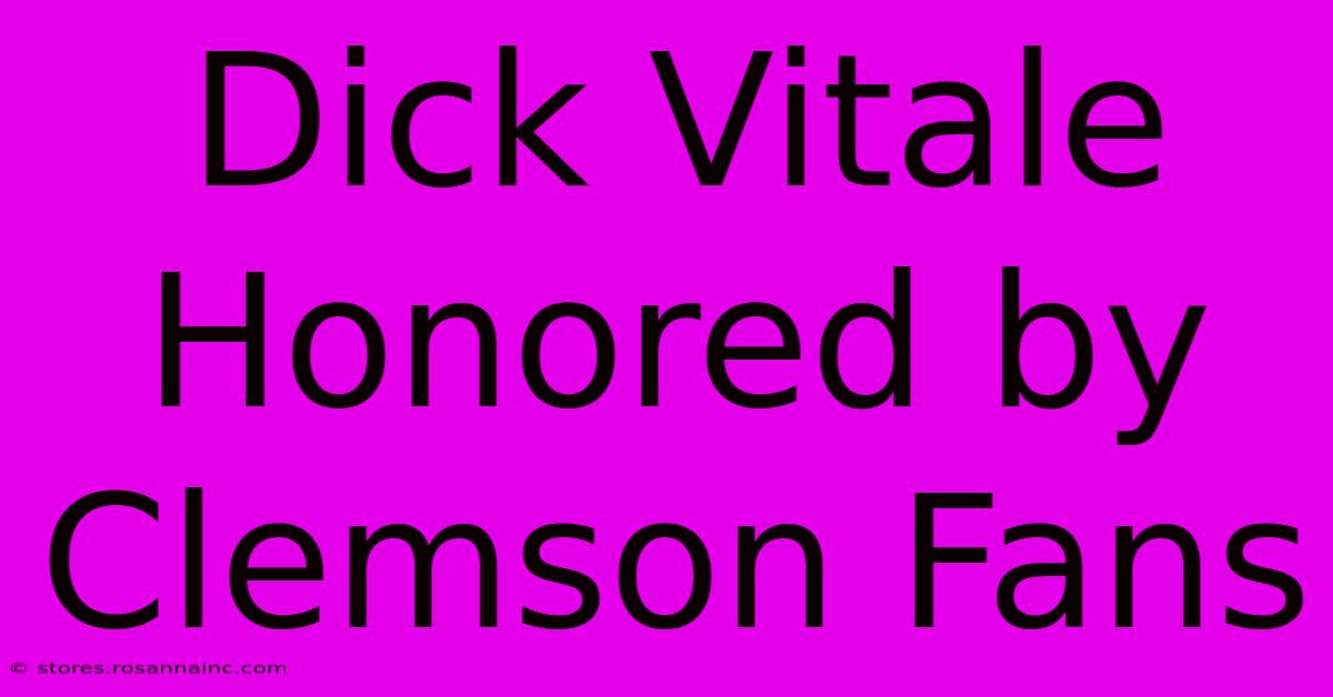 Dick Vitale Honored By Clemson Fans