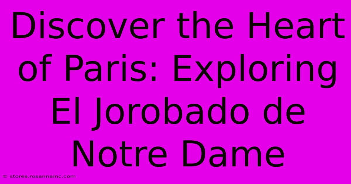 Discover The Heart Of Paris: Exploring El Jorobado De Notre Dame