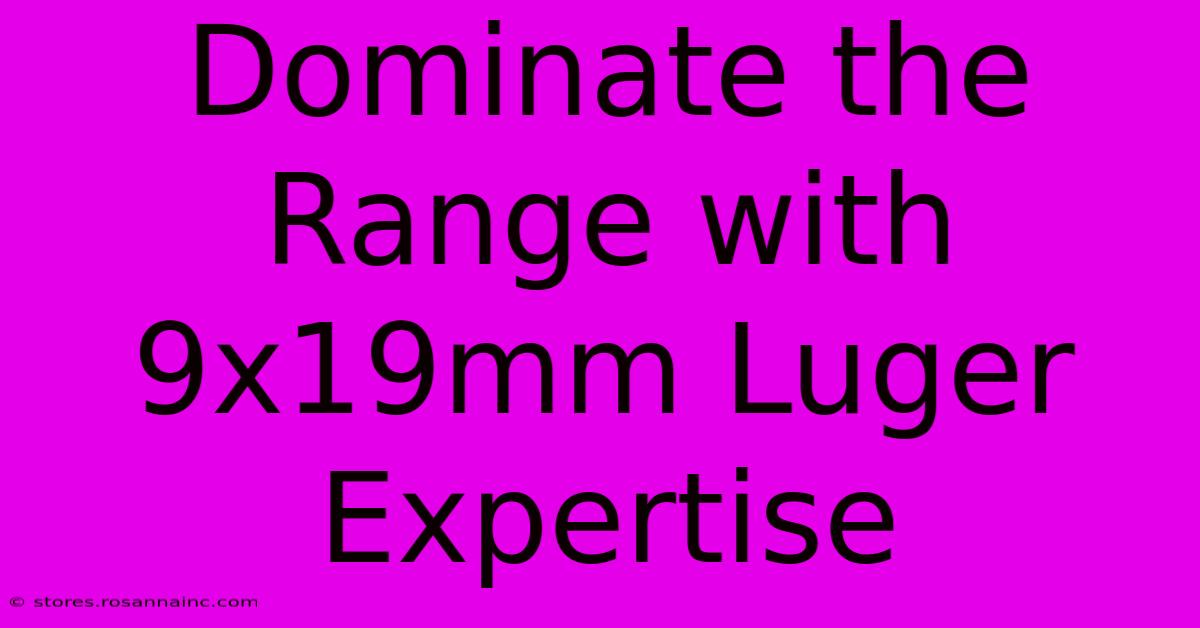 Dominate The Range With 9x19mm Luger Expertise