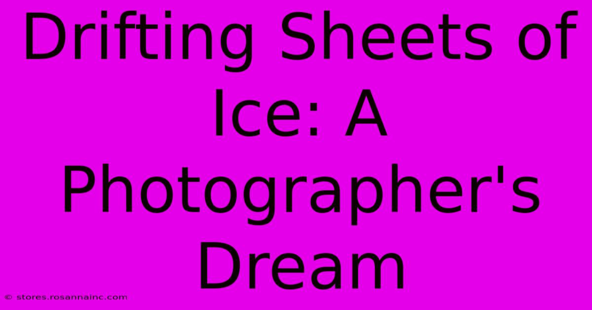 Drifting Sheets Of Ice: A Photographer's Dream