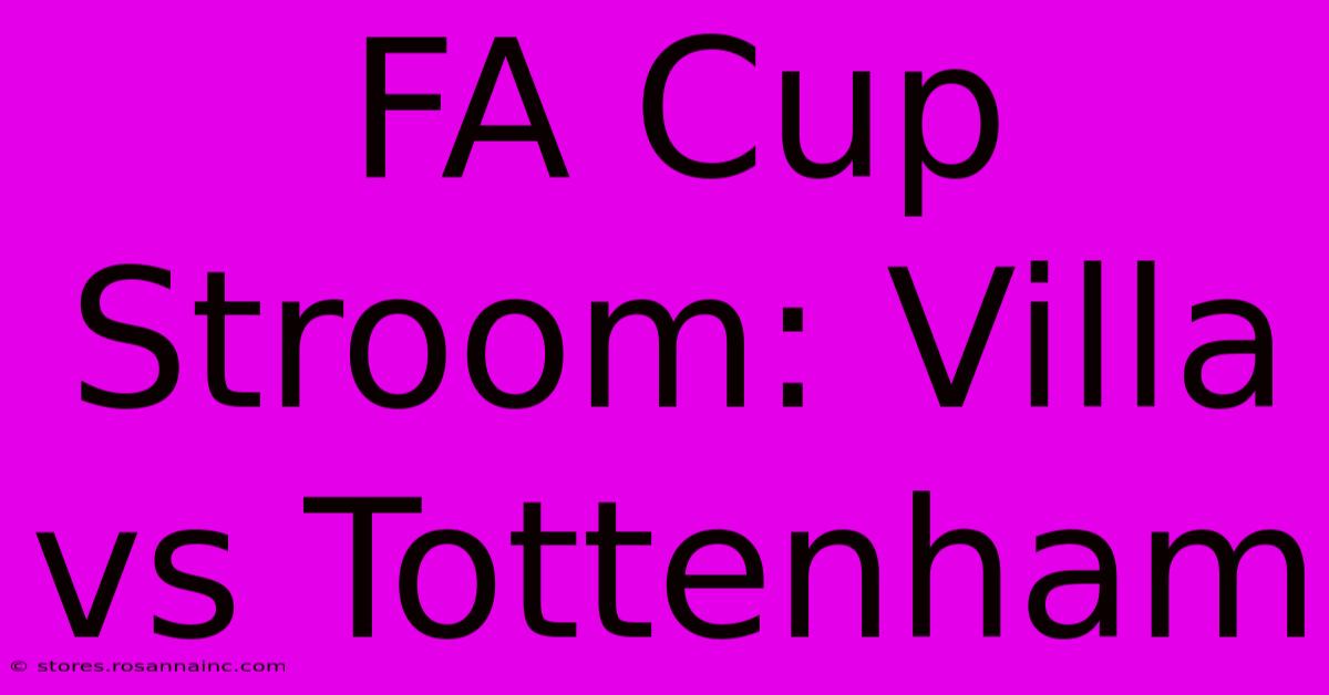 FA Cup Stroom: Villa Vs Tottenham