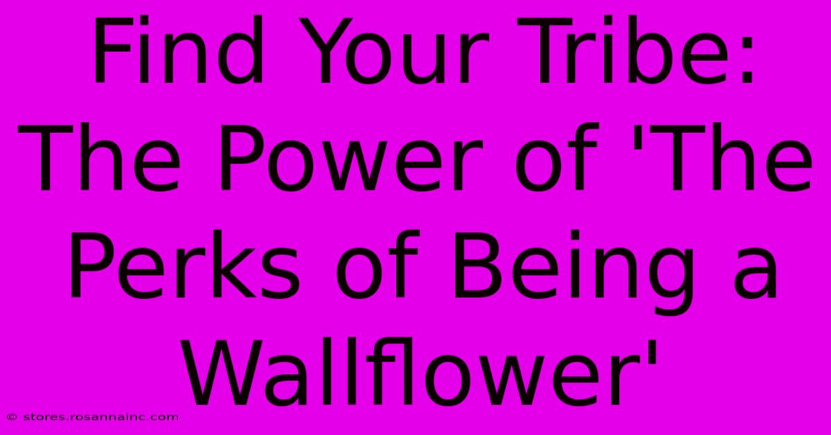 Find Your Tribe: The Power Of 'The Perks Of Being A Wallflower'