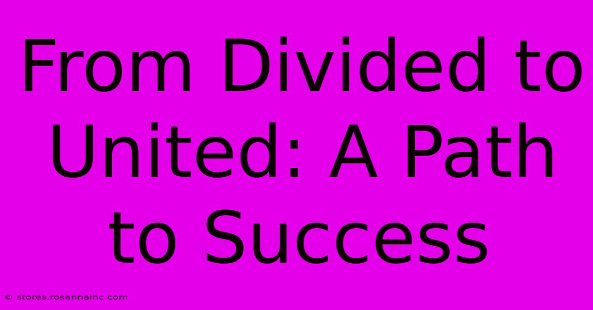 From Divided To United: A Path To Success