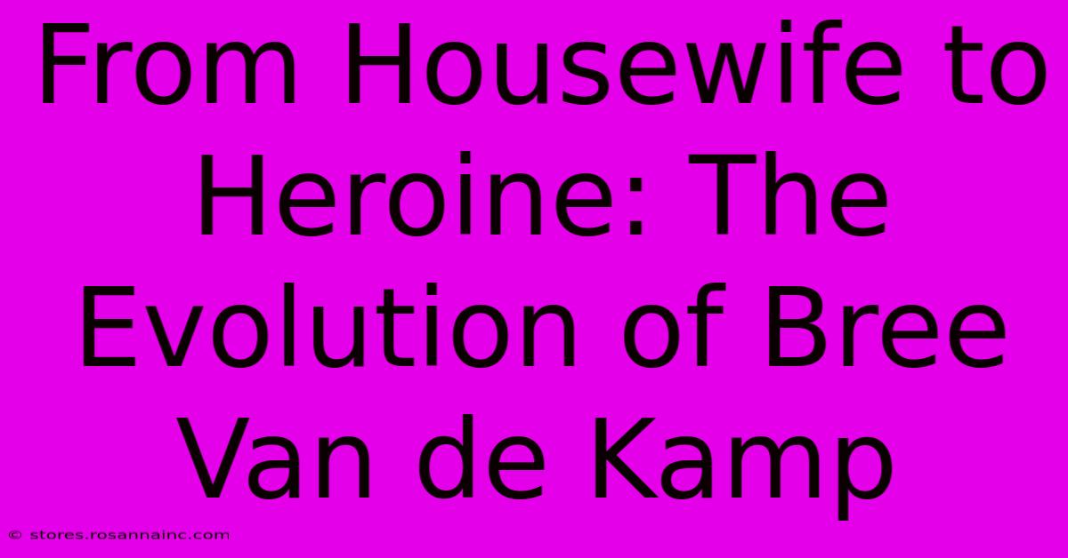 From Housewife To Heroine: The Evolution Of Bree Van De Kamp