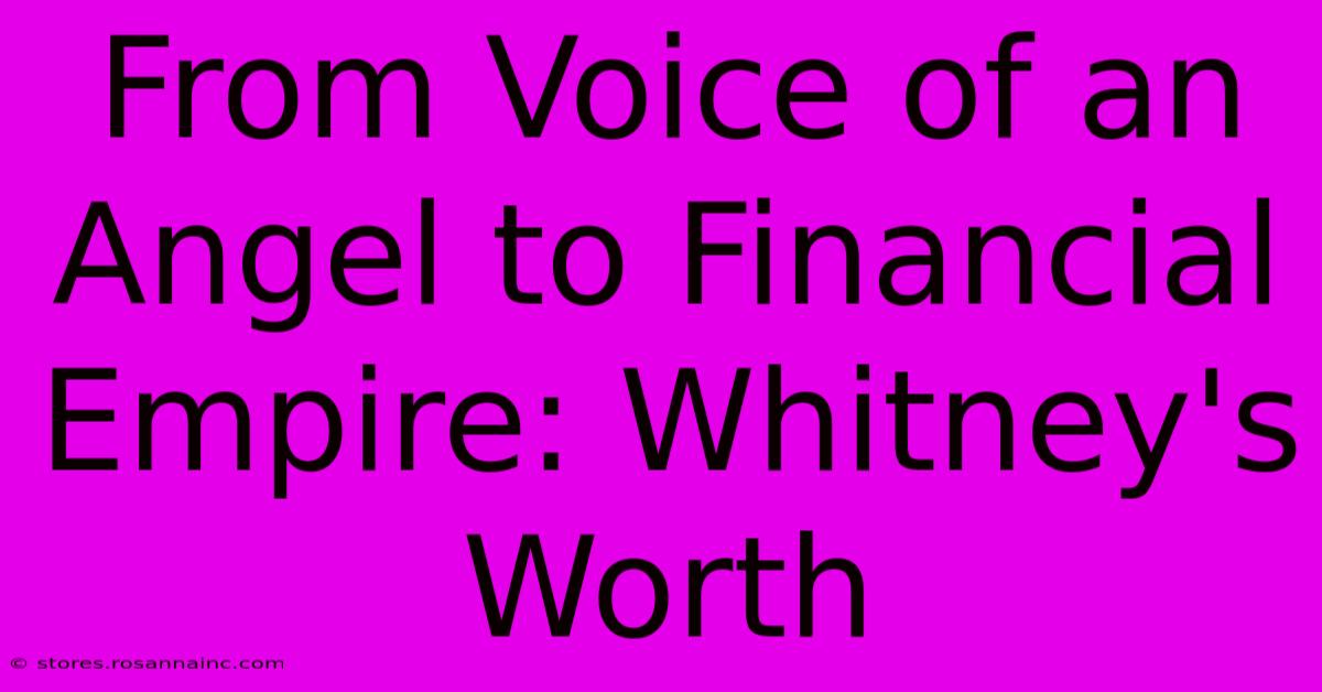 From Voice Of An Angel To Financial Empire: Whitney's Worth