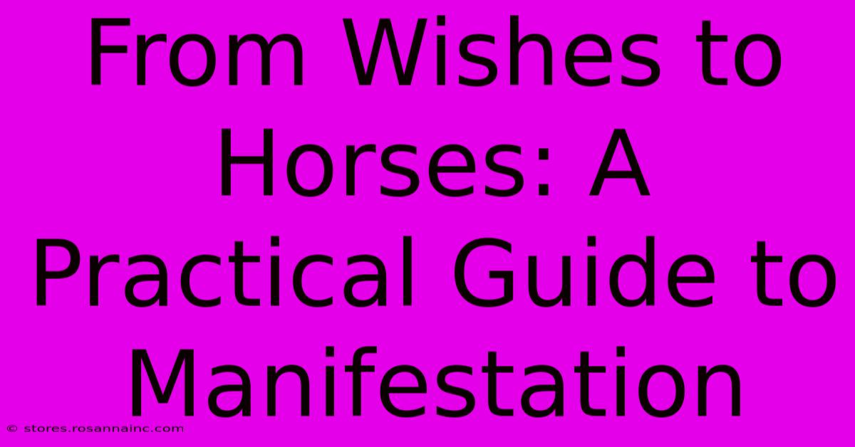 From Wishes To Horses: A Practical Guide To Manifestation