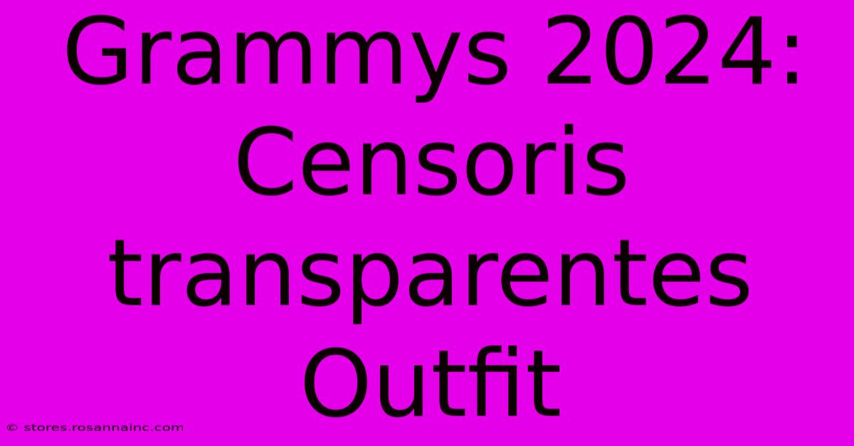 Grammys 2024: Censoris Transparentes Outfit