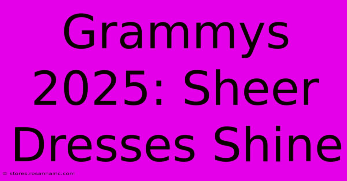 Grammys 2025: Sheer Dresses Shine