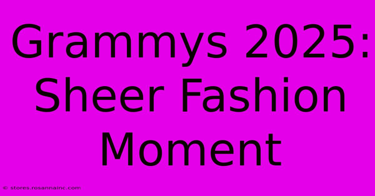 Grammys 2025: Sheer Fashion Moment