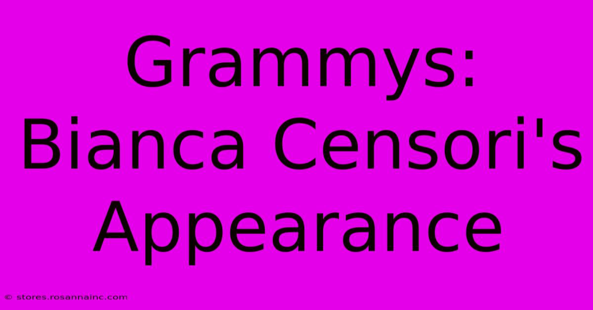 Grammys: Bianca Censori's Appearance