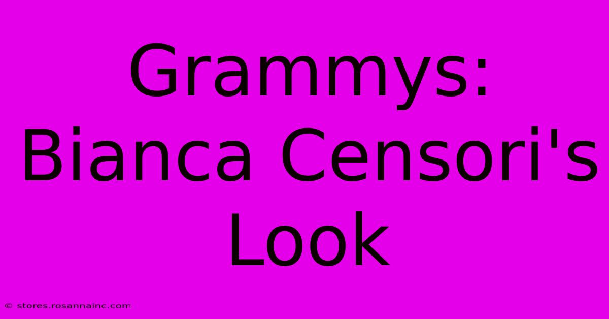 Grammys: Bianca Censori's Look