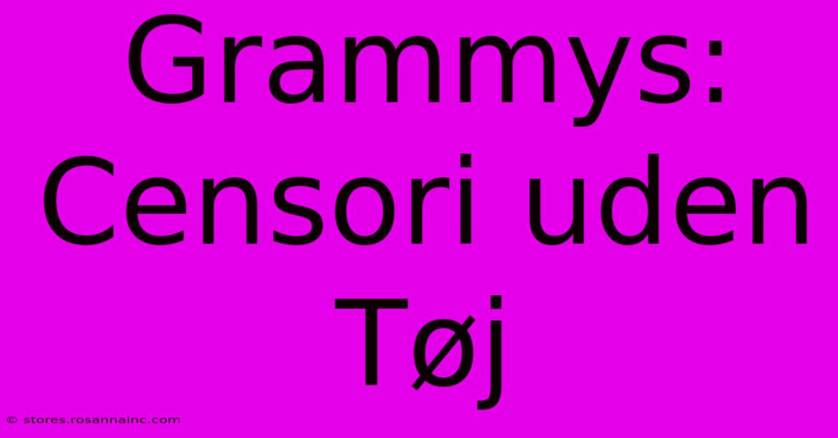 Grammys: Censori Uden Tøj