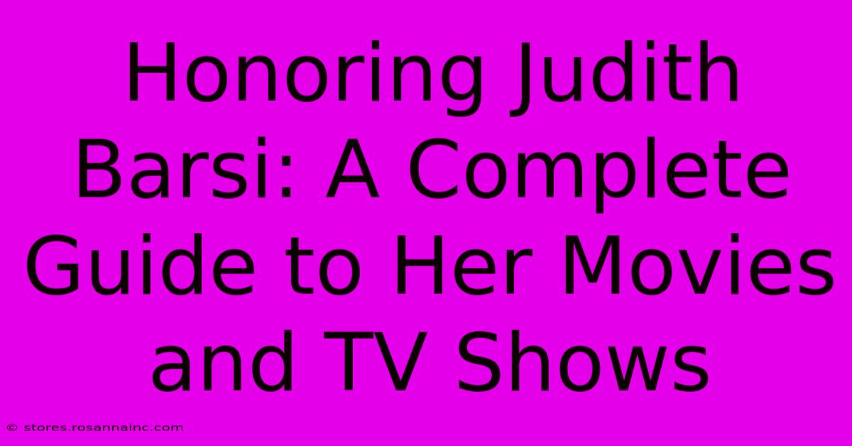 Honoring Judith Barsi: A Complete Guide To Her Movies And TV Shows